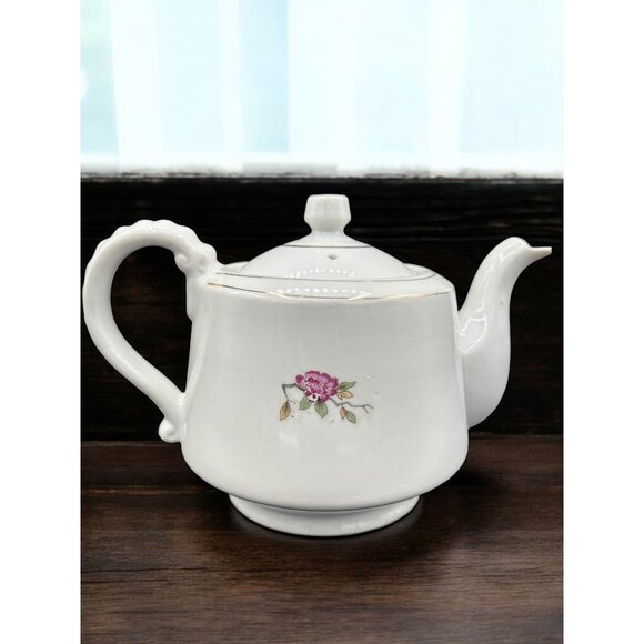 Vintage Peacock Floral Gold Trim Teapot with Lid Japan? - Picture 2 of 10